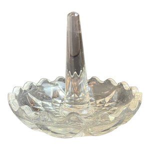 Ring Holder Crystal Ring Dish With Catch All Bottom Vintage Vanity